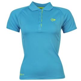 Polokošile Dunlop Perf Polo Shirt Ladies Blue/Citrus Velikost - 10 (S)