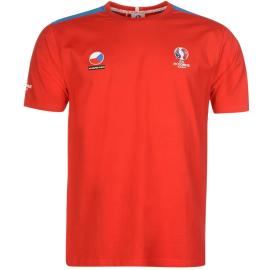 UEFA EURO 2016 Czech Republic Core T Shirt Mens Red červená Velikost - XXL