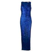 Šaty Glamorous Womens Sequin Dress Blue