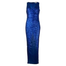 Šaty Glamorous Womens Sequin Dress Blue