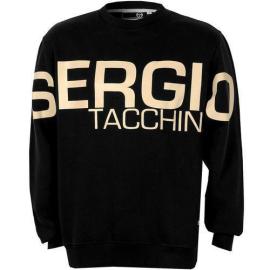 Mikina Sergio Tacchini Mens Marzano Logo Crew Sweatshirt Black Velikost - S