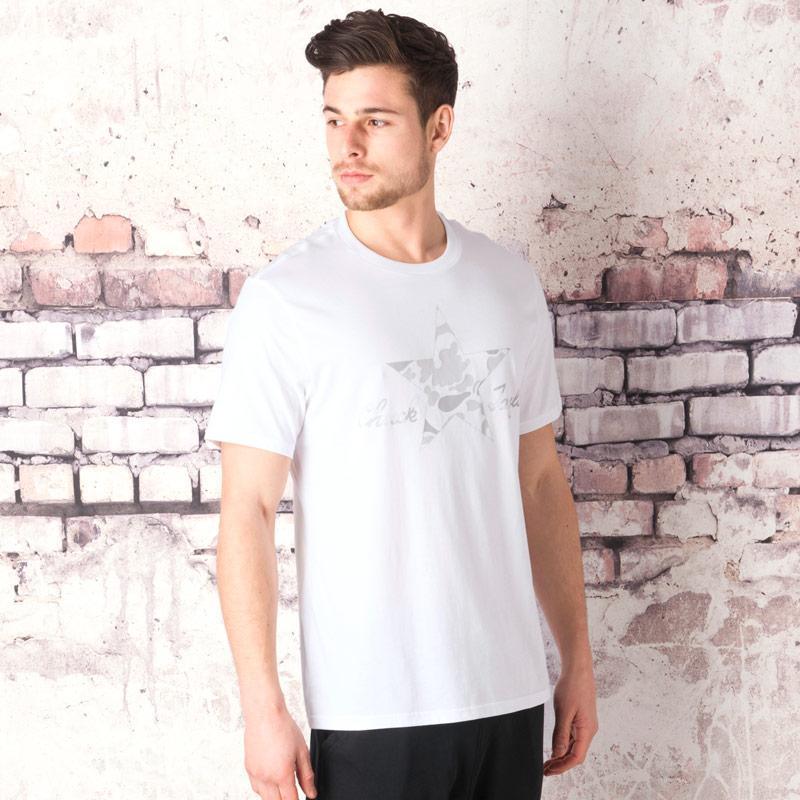 Tričko Converse Mens Reflective Camo T-Shirt White, Velikost: S