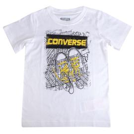 Tričko Converse Infant Boys Bk Map T-Shirt White Velikost - 3-4 roky