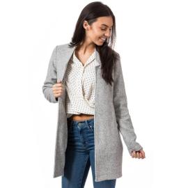 Vero Moda Womens Dafny Brushed Coat Grey Marl Velikost - 10 (S)