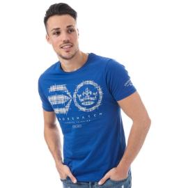 Tričko Crosshatch Mens Crozhatch T-Shirt Blue Velikost - S