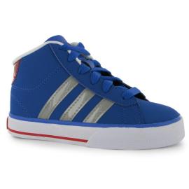 Boty adidas Daily Mid Childrens Trainers Sat/LtOnix/Red