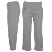 LA Gear Three Quarter Interlock Pants Ladies Grey Marl
