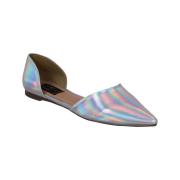 Rock and Rags Point Toe Pumps Silver