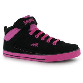 Lonsdale Canons II Kids Trainers Black/Cerise