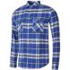 Košile Lee Cooper Flannel Check Shirt Navy/Blue/Wht