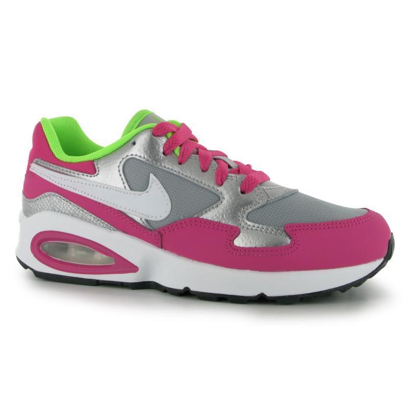 Nike Air Max ST Junior Girls Trainers Pink/Wht/Silv, Velikost: UK4 (euro 37)