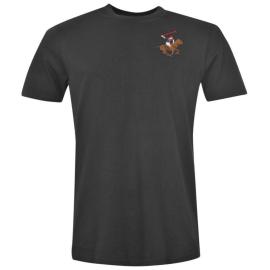 Tričko Beverley Hills Polo Club Crew T Shirt Mens Black Velikost - S