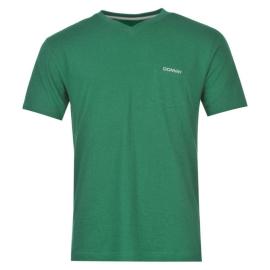 Tričko Donnay V Neck T Shirts Mens Green Marl