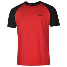 Tričko Donnay Raglan T Shirt Mens Red/Black