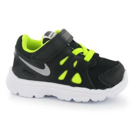 Boty Nike Revolution 2 Infant Trainers Black/Grey/Volt Velikost - C9 (euro 27)