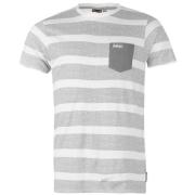 Tričko Lee Cooper AOP Pocket Tshirt Mens Wht/Grey