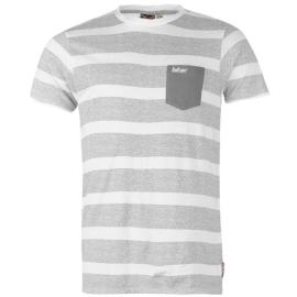 Tričko Lee Cooper AOP Pocket Tshirt Mens Wht/Grey Velikost - S