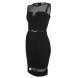 Šaty Lipsy Michelle Keegan Mesh Shift Dress Black Velikost - 10 (S)