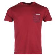 Tričko Lambretta Paisley Pocket T Shirt Mens Burgundy