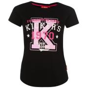 Kickers Print T Shirt Ladies Black
