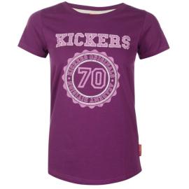 Kickers Print T Shirt Ladies Pink Velikost - 16 (XL)