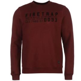 Firetrap Salva Crew Sweater Burgundy Velikost - XL