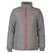 Bunda Lee Cooper Padded Jacket Ladies Grey/Pink