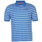 Slazenger Inter Lock Yarn Dyed Polo Shirt Mens Blue