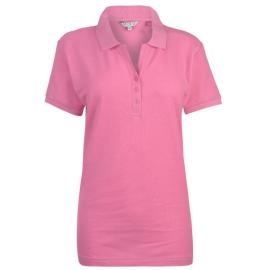 Miso Plain Polo Shirt Ladies Pink Velikost - XL