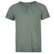 Tričko Pierre Cardin Henley Short Sleeve Tshirt Mens Green