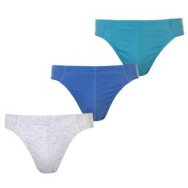Spodní prádlo Slazenger 3 Pack Briefs Mens Blue/Grey/Capri Velikost - S