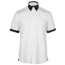 Pierre Cardin Fashion Short Sleeve Shirt Mens White/Navy Velikost - XL