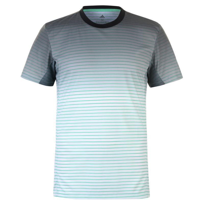 Tričko adidas Melbourne Stripe T Shirt Mens Hi-Res Green, Velikost: XL