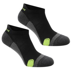 Ponožky Karrimor 2 Pack Running Socks Mens Black/Fluo Velikost - 11-13 (46-48)