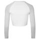 Miso Long Sleeve Crop Top Ladies White/Grey Velikost - 14 (L)