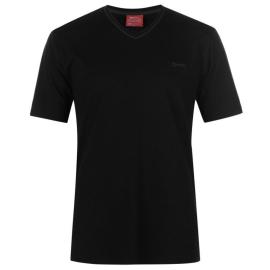 Tričko Slazenger V Neck T Shirt Mens Black Velikost - M