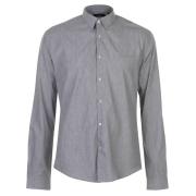 Pierre Cardin Marl Fabric Long Sleeve Shirt Mens Grey