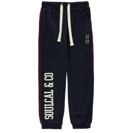 Tepláky SoulCal Cut and Sew Jogging Pants Junior Boys Navy/Burgundy Velikost - 9-10 let