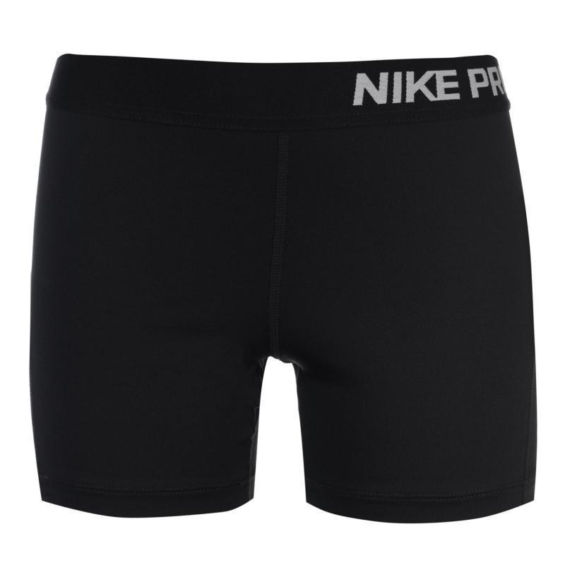 Nike Pro Shorts Junior Girls Black/White, Velikost: 7-8 let