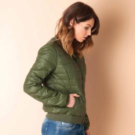 Only Womens Tahoe Spring Bomber Jacket Green Velikost - 14 (L)