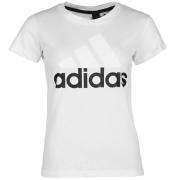 Adidas Linear QT T Shirt Ladies White/Black