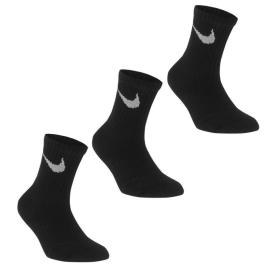 Nike 3 Pack Crew Socks Child Black Velikost - C10 (euro 28)