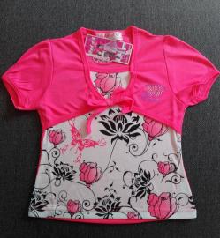 Tričko dívčí  růžová Velikost - 9-10 let