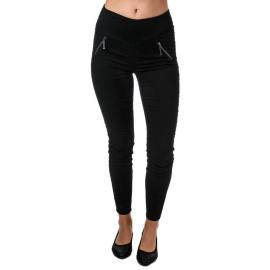 Kalhoty Vero Moda Womens Hot Emma Zipper Skinny Trousers Black Velikost - 14 (L)