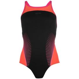 Plavky Speedo Fit X Swimsuit Ladies Black/Red/Pink Velikost - 38 palců