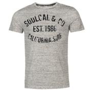 Tričko SoulCal AOP Flock T Shirt Mens Grey Marl