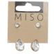 Miso Earrings Ladies Pnk/Blk Aztec