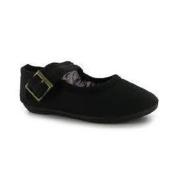 Boty Miss Fiori Canvas Mary Jane Infants Shoes Black