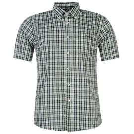 Košile Pierre Cardin Short Sleeve Shirt Mens Nvy/Grn/Wht Chk
