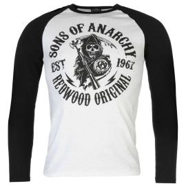 Official Sons of Anarchy Long Sleeve T Shirt Mens Moto Club Velikost - S